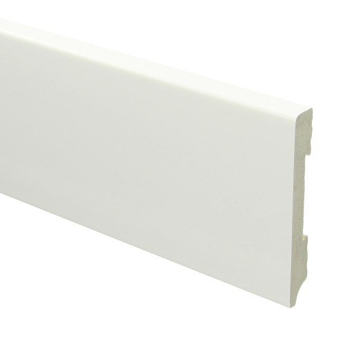 Watervaste kunststof Moderne plint 90x12 wit
