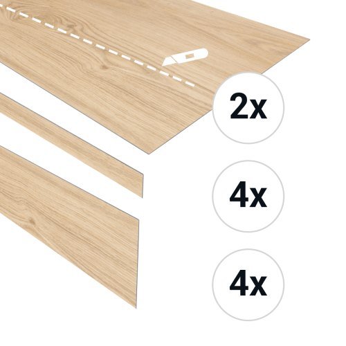 PVC traptreden set voor 4 treden crème brûlée